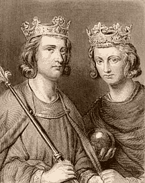 Louis III et Carloman II d'après un tableau de Steuben