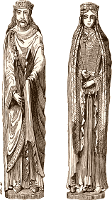 Pierres tombales de Clovis et de sainte Clotilde