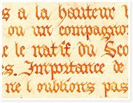 Écriture Gothique Quadrata Textura, scripsit Cécile Audebert