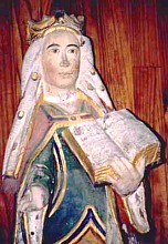 Statue de sainte Tréphine (Trifine) dans la chapelle de Saint-Trémeur, à Cleden Cap Sizun