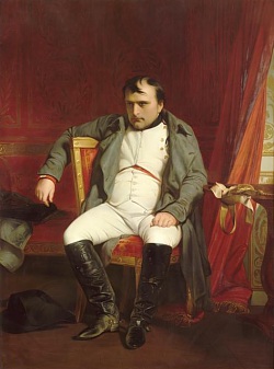 Napoléon à Fontainebleau, le 31 mars 1814. Peinture de Paul Delaroche