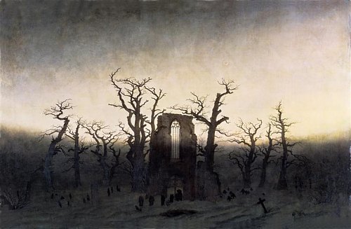 L'abbaye dans un bois de chênes, par Caspar David Friedrich