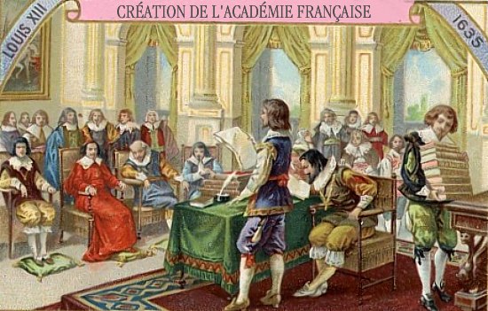 Fondation de l'Académie française par lettres patentes de Louis XIII le 29 janvier 1635