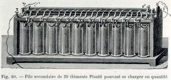 Pile secondaire de 20 éléments Planté pouvant se charger en quantité