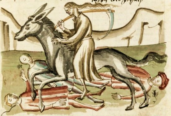 Allégorie de la peste (extrait du Décaméron de Boccace, XVe siècle)