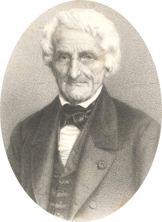 André Duméril à la fin de sa vie. Gravure d'Étienne Bocourt