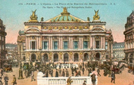 Place de l'Opéra et station de Métropolitain