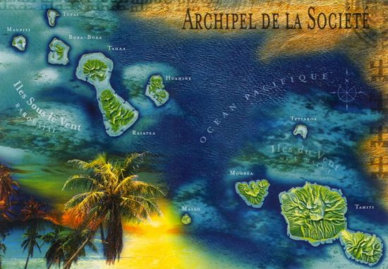 Carte de l'archipel de la Société