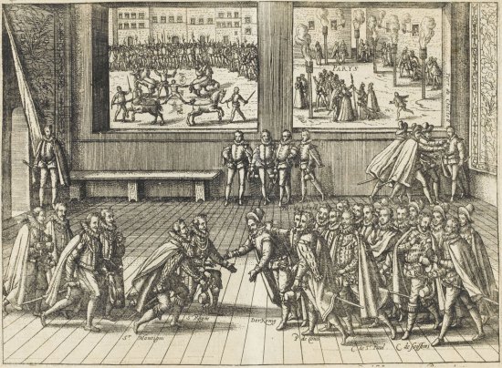 Attentat et supplice de Jean Châtel. Gravure de Frans Hogenberg