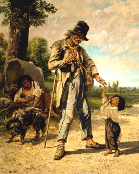 L'aumône d'un mendiant à Ornans (1868), par Gustave Courbet