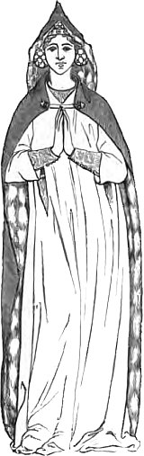 Bourgeoise avec l'aumusse, d'après un tombeau de 1330