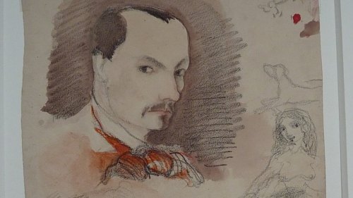 Autoportrait, Baudelaire. Le dessin n'a pu être daté