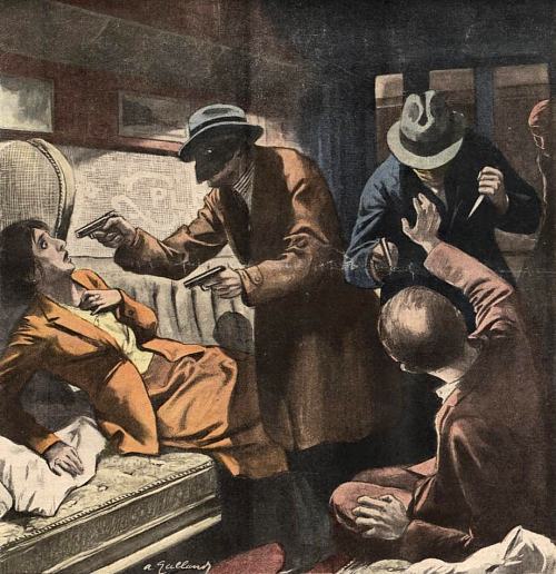 Attaque de train par trois malfaiteurs en 1921