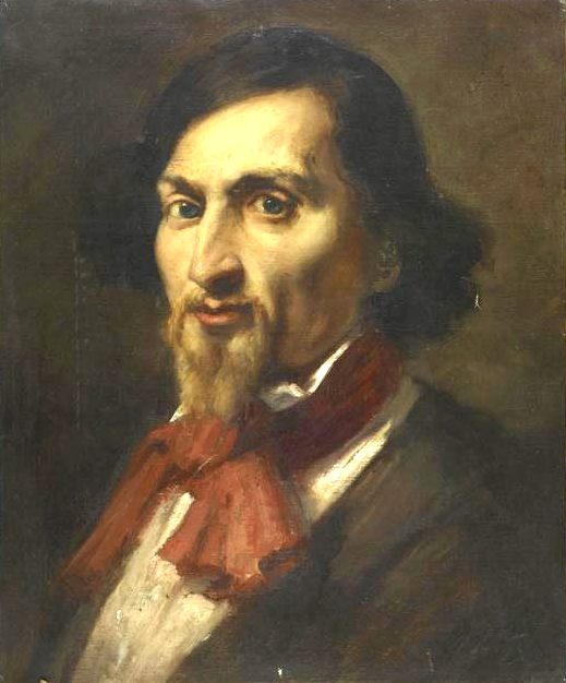 Portrait de l'écrivain Barbey d'Aurevilly. Peinture de Gustave Ricard (vers 1850)