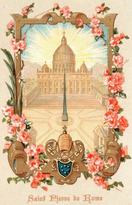 Saint Pierre de Rome. Lithographie de 1880