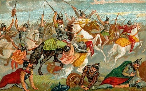 Charles Martel à la bataille de Poitiers en 732