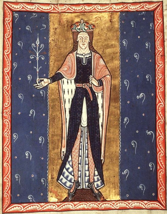 Bliaut masculin du XIIe siècle (extrait du Psautier de Fécamp, 1180)