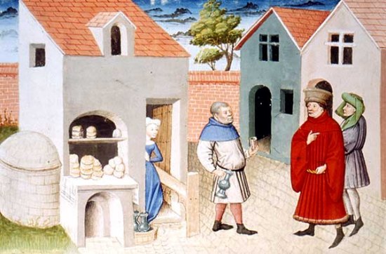 Le boulanger. Enluminure extraite du Décameron (1432)
