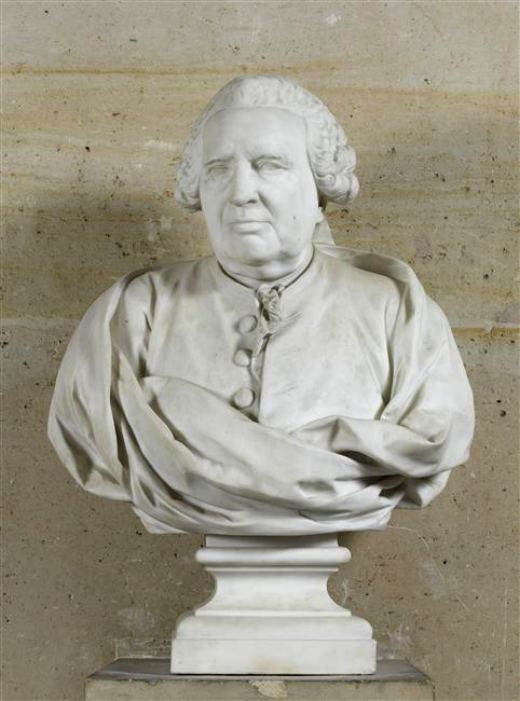 Buste d'Henri-Louis Duhamel du Monceau. Sculpture de Julien-Charles Dubois (1845)