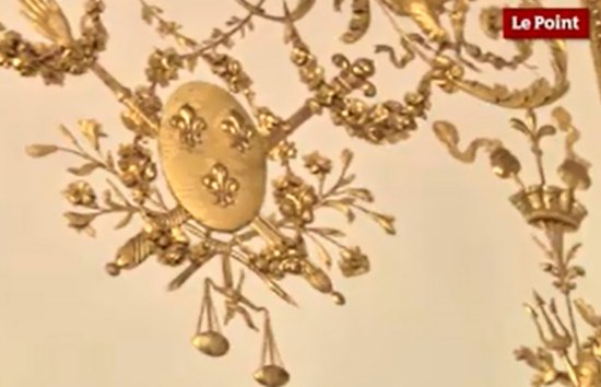 Fragment de décoration du cabinet de travail de Louis XVI