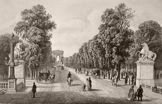 Avenue des Champs-Élysées au XIXe siècle