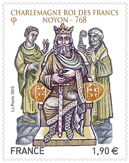 Charlemagne roi des Francs. Noyon - 768