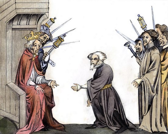 Charlemagne recevant le serment de fidélité et l'hommage d'un baron