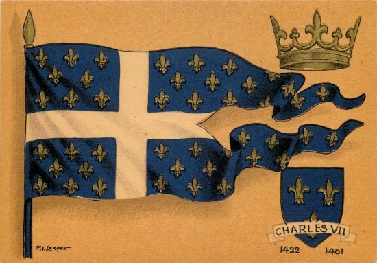 Étendard de Charles VII (carte des éditions Barré et Dayez) Étendard de Charles VII (carte des éditions Barré et Dayez)