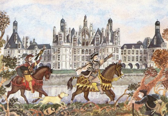 Château de Chambord. Aquarelle de Philippe Legendre-Kvater