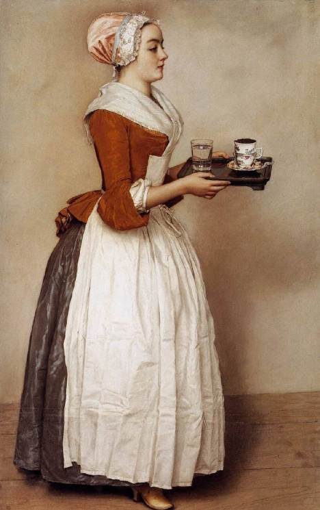 La chocolatière. Peinture de Jean-Étienne Liotard (1702-1789)