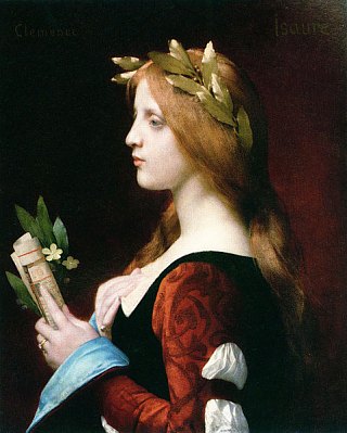 Clémence Isaure. Peinture de Jules Lefebvre