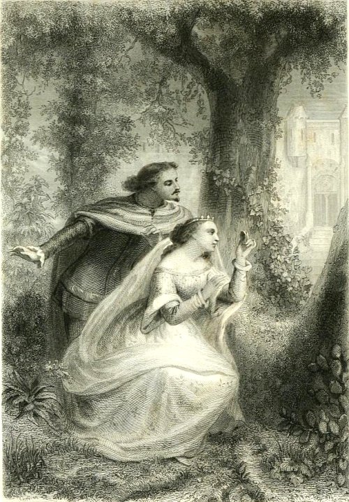 Gravure en frontispice d'une réédition de 1864 de La comtesse de Savoie