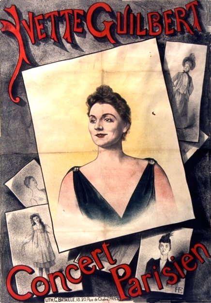Yvette Guilbert au Concert-Parisien. Affiche de 1900