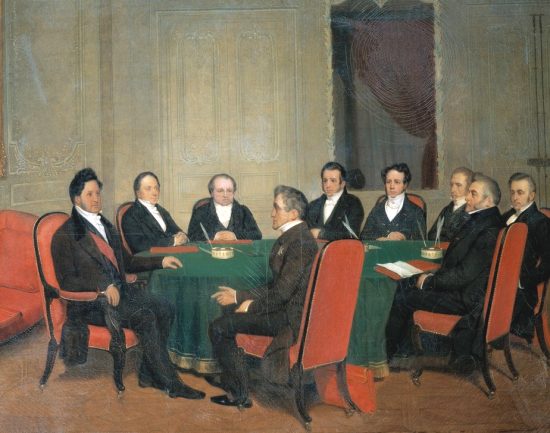 Conseil des ministres présidé par Louis Philippe. Peinture de Henry Scheffer (1840)