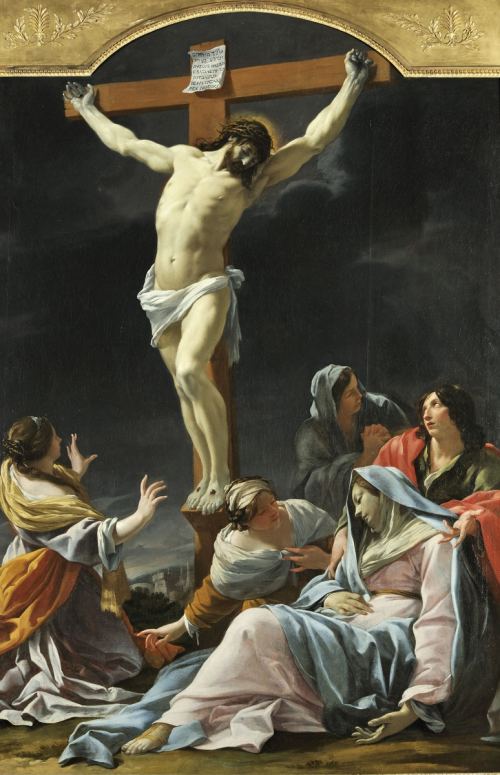 La Crucifixion. Peinture de Simon Vouet (1636/1637), peintre du roi Louis XIII, commandée par le cardinal Pierre Séguier