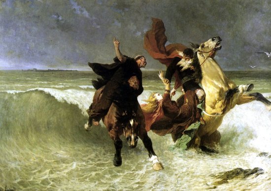 La fuite du roi Gradlon, par Evariste-Vital Luminais (1884)