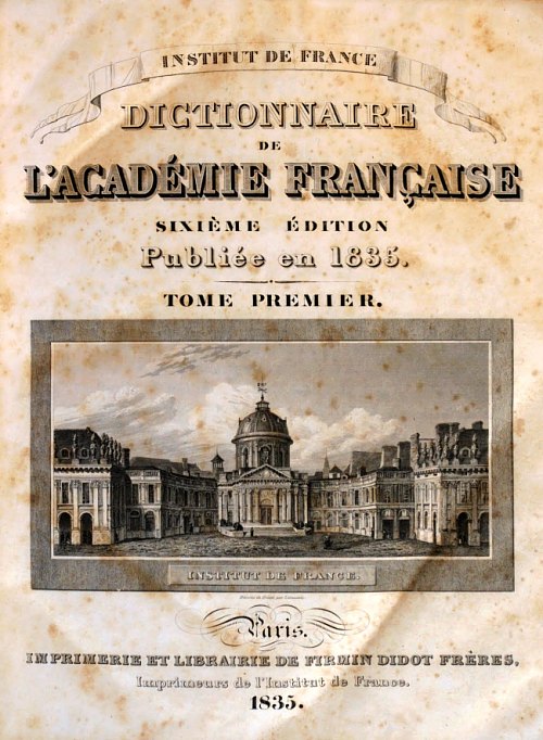 Dictionnaire de l'Académie française (1835)