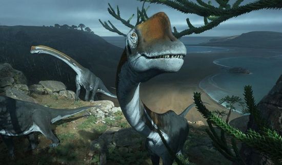 Proche des brachiosaures, les Vouivria vivaient sur les rivages de l'actuelle Franche-Comté, il y a 160 millions d'années