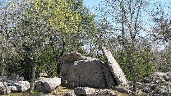 Un dolmen dans l'environnement ardéchois - Cité de la Préhistoire