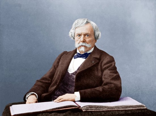 Edmond de Goncourt. Photographie colorisée de Nadar réalisée en 1890