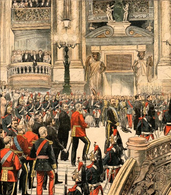 Le roi d'Angleterre Edouard VII en visite en France, le 1er mai 1903