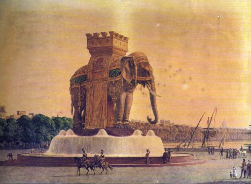 La fontaine de l'éléphant de la Bastille : projet d'Alavoine