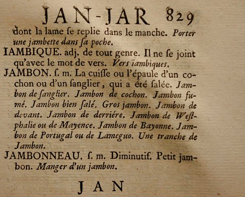 Extrait du Dictionnaire de l'Académie française