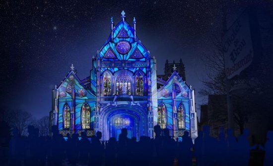 Mise en lumière de l'église du monastère royal de Brou (Bourg-en-Bresse)