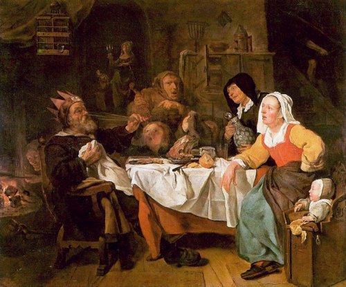 La Fête des Rois. Peinture de Gabriel Metsu