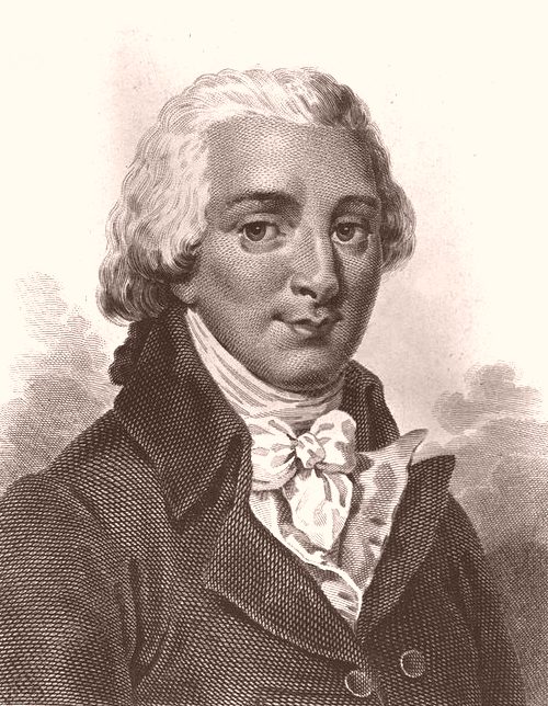 Jean-Pierre Claris de Florian. Gravure d'Adèle Ethiou d'après un dessin de Deveria (1790)