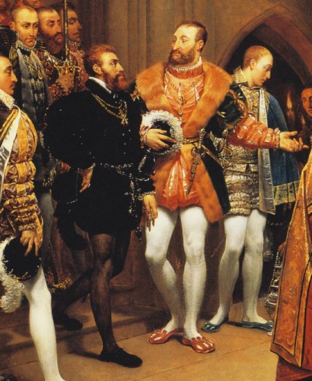François Ier et Charles-Quint visitant les tombeaux de Saint-Denis