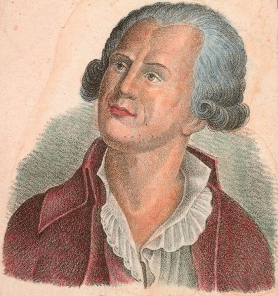 Georges Danton (1759-1794). Lithographie d'époque, coloriée