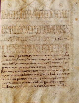 Histoire des Francs, livres 1 à 6. Page de frontispice Histoire des Francs, livres 1 à 6. Page de frontispice