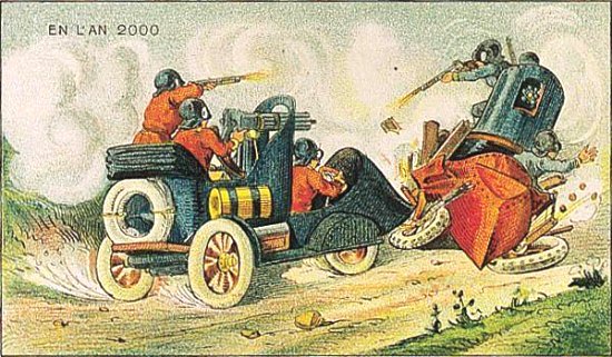Vision d'automobiles de guerre (1910)